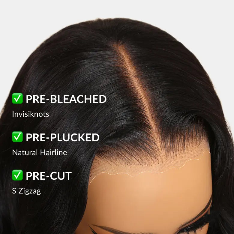 No Skills Needed – Pre-Plucked 13x6 HD Lace Wig, Easy Install, 180% Full Density