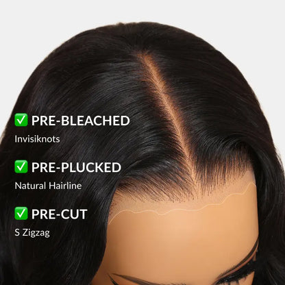 No Skills Needed – Pre-Plucked 13x6 HD Lace Wig, Easy Install, 180% Full Density