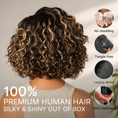 🔥Final Hours—Up to 88% Off🔥Ready-to-Wear Glueless Curly Bob Wig