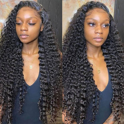13x6 Full HD Lace Wigs Deep Wave Human Hair Parting Max Wigs Pre Plucked Natural Hairline