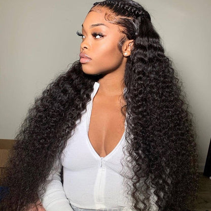 13x6 Full HD Lace Wigs Deep Wave Human Hair Parting Max Wigs Pre Plucked Natural Hairline
